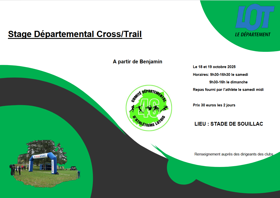 Stage Départemental Cross / Trail